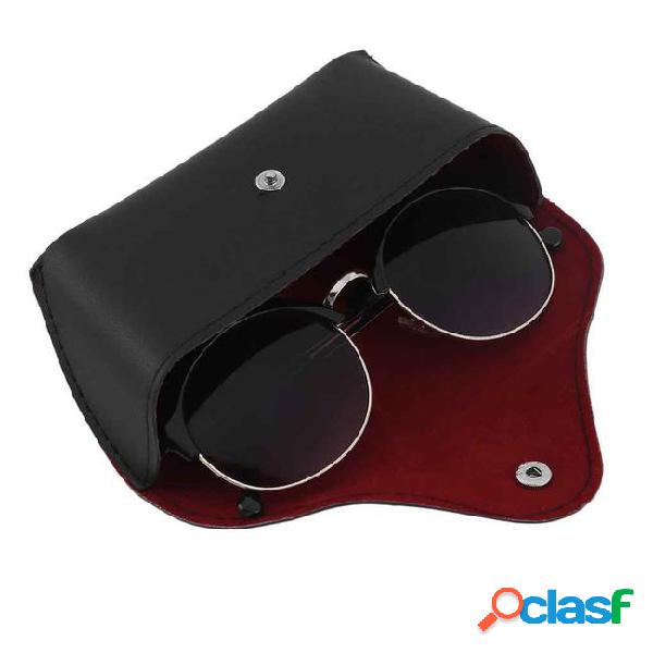 Portable vintage pu leather glasses case sunglasses box