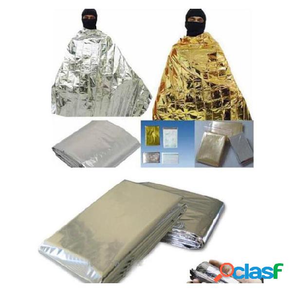 Portable waterproof emergency blanket gold 160*210cm