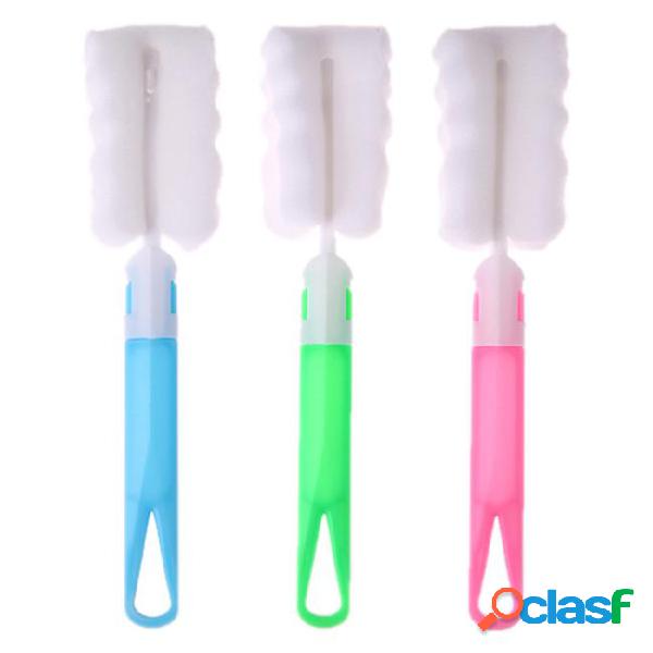 Practical sponge cup cleaning brushes with plastic handle