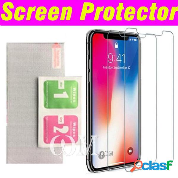 Premium tempered glass screen protectors 9h clear film for