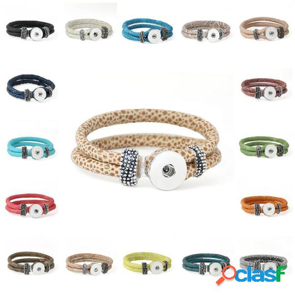 Pretty stretch bracelet snap diy snaps buttons jewelry 18mm