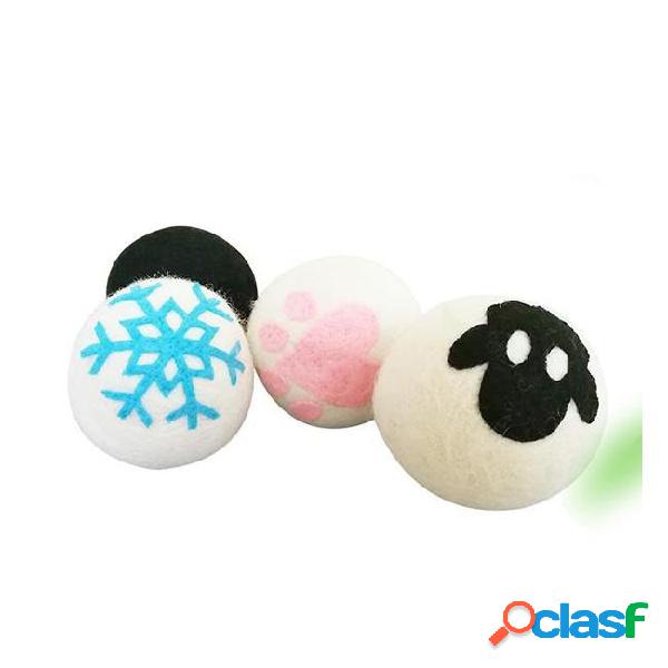 Print wool felt dryer balls laundry softener balls 6cm 7cm