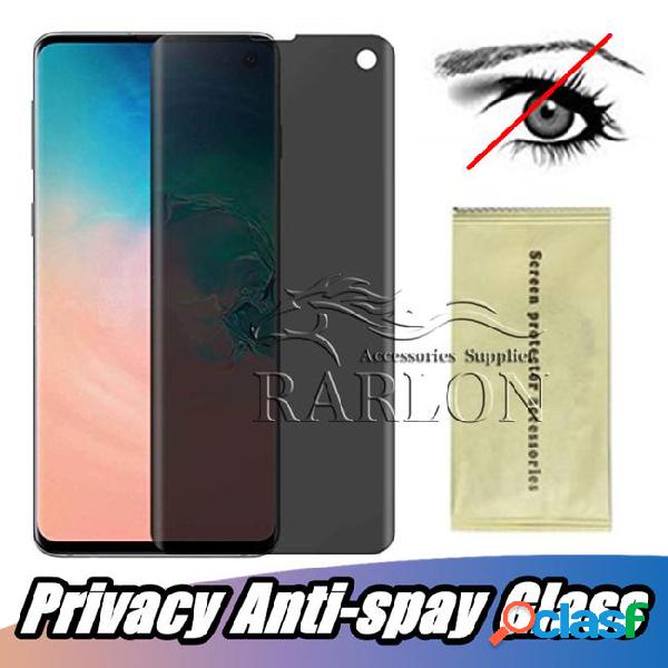 Privacy anti-spay case friendly 3d curve edge tempered glass