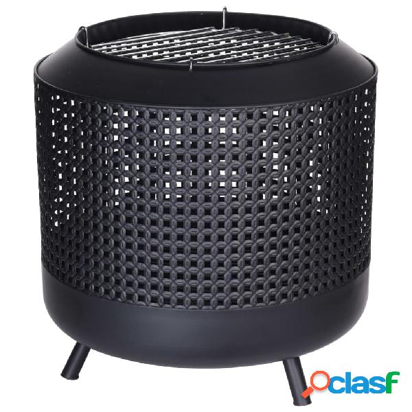 ProGarden Brasero con parrilla negro 50x51 cm