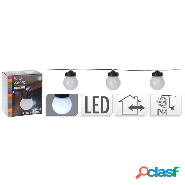 ProGarden Juego de luces LED para fiestas con 10 lámparas