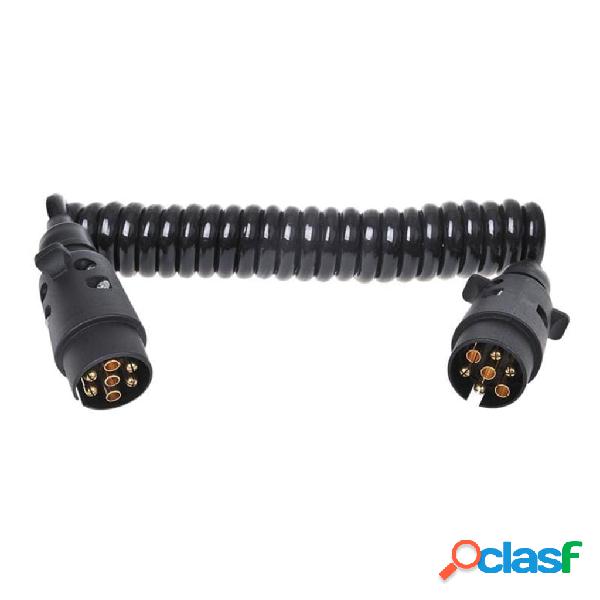 ProPlus Cable espiral de 3 m con enchufe de 2x7 clavijas
