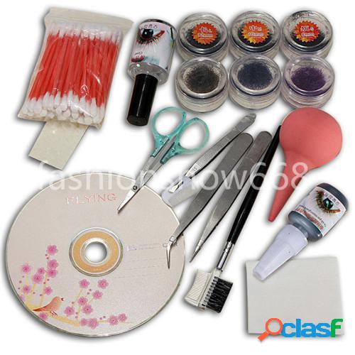 Professional makeup false eyelash extension cosmetic set kit