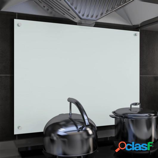 Protector salpicaduras cocina vidrio templado blanco 80x60