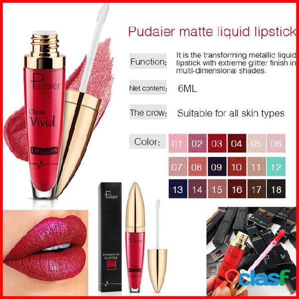Pudaier classic vivid lip gloss non-stick cup pearlite