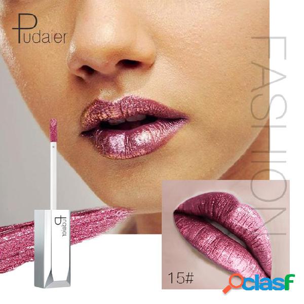 Pudaier new 18 colors diamond pearl liquid lip gloss