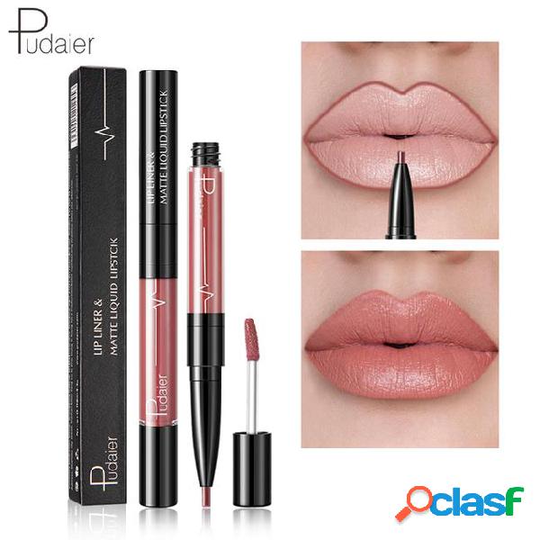 Pudaier new 2 in 1 double-end velvet matte lipstick pencils