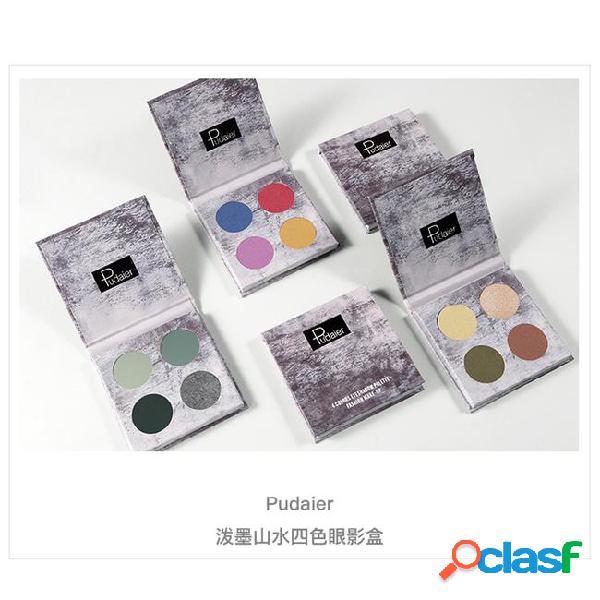 Pudaier splashes of water, four-color eyeshadow, matte