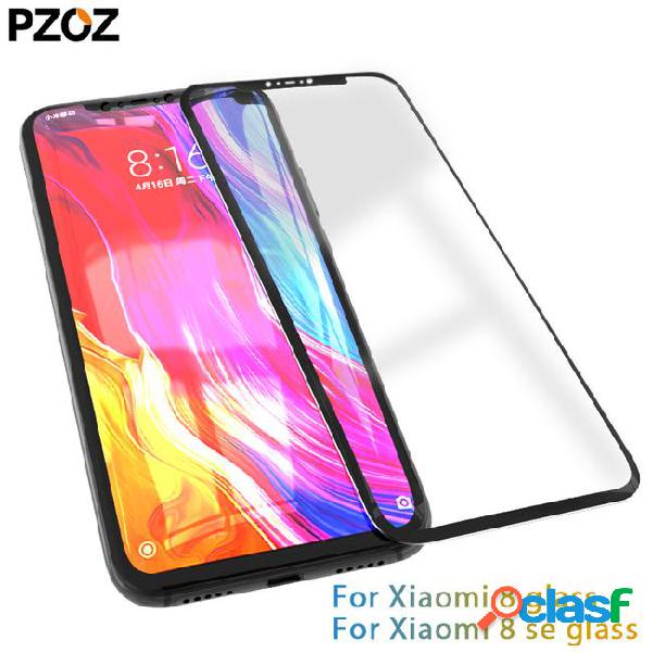 Pzoz for xiaomi mi8 glass tempered full cover prime screen