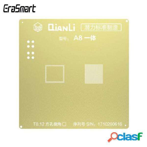 Qianli golden 3d bga reballing stencils cpu a8 3d steel mesh