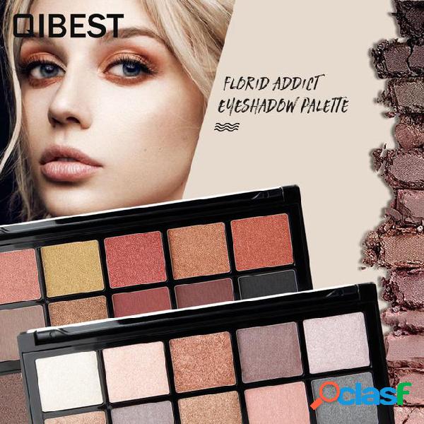 Qibest 10 color eyeshadow palette pearlescent matte