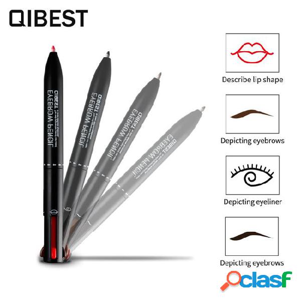 Qibest 4-in-1 multi-function automatic eyebrow pencil
