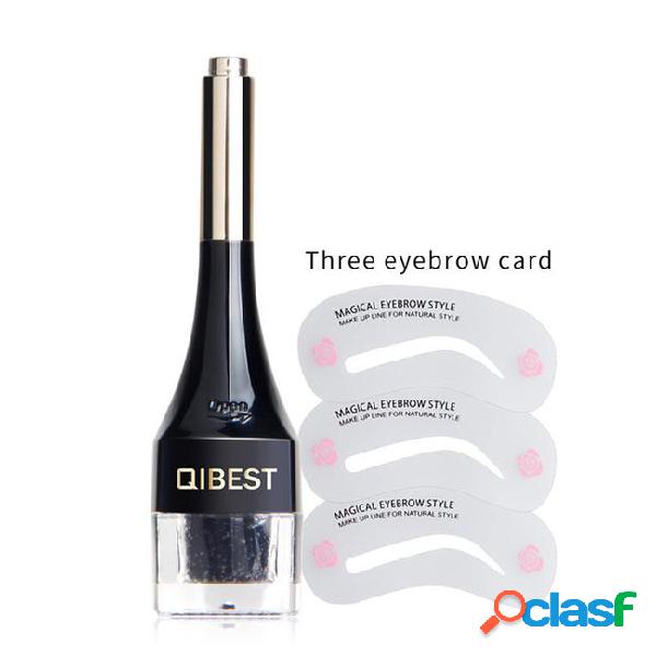 Qibest 4d black natural eyebrow tint dye eyebrow extension