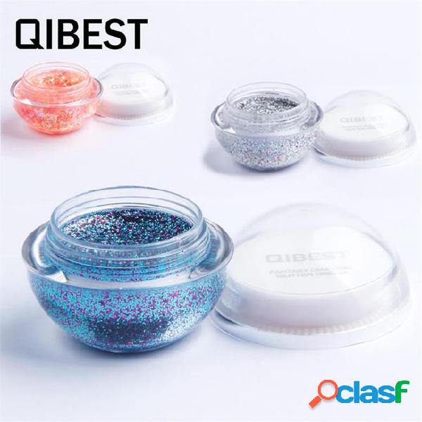 Qibest brand 9 colors glitter eyeshadow maquillajes para