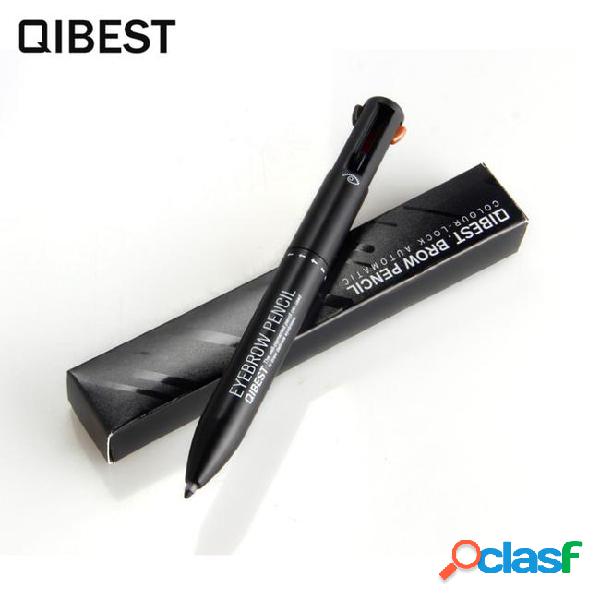 Qibest brand makeup set 4 in 1 eyebrow pencil rotating