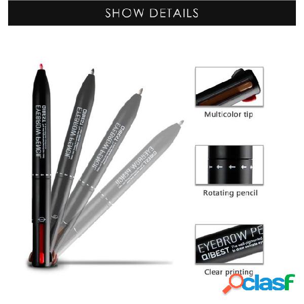 Qibest brand makeup set 4 in 1 eyebrow pencil rotating
