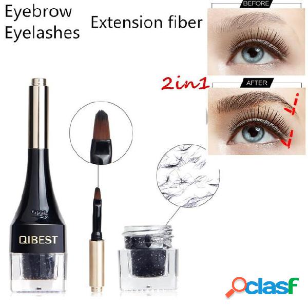 Qibest eyebrow extension fiber increase cream natural fiber