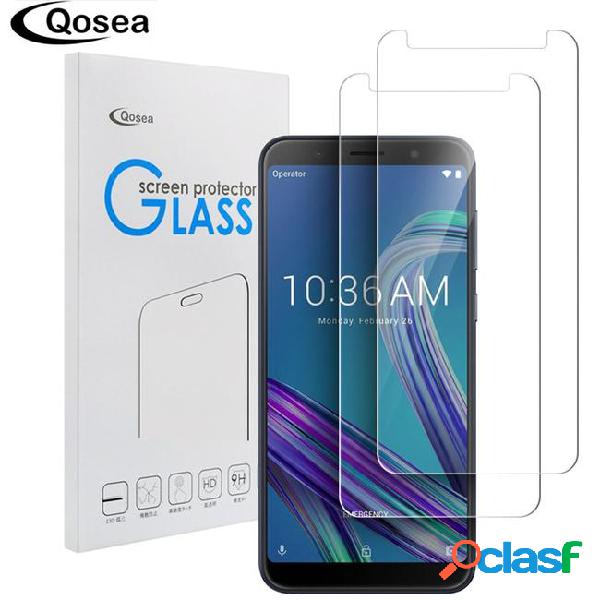 Qosea (2 pack) for asus zenfone max pro m1 zb601kl tempered