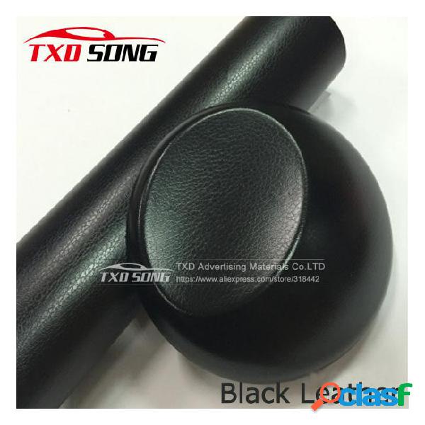 Quality black leather vinyl film black leather pattern pvc