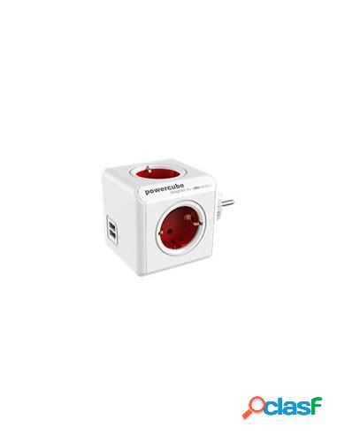 REGLETA POWERCUBE ORIGINAL USB 4 TOMAS WHITE/RED