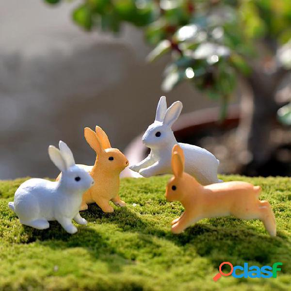 Rabbit bunny miniatures moss animals garden gnome lovely