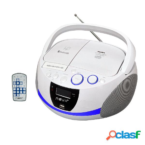 Radio CD NEVIR NVR-480 UB Blanco Bluetooth