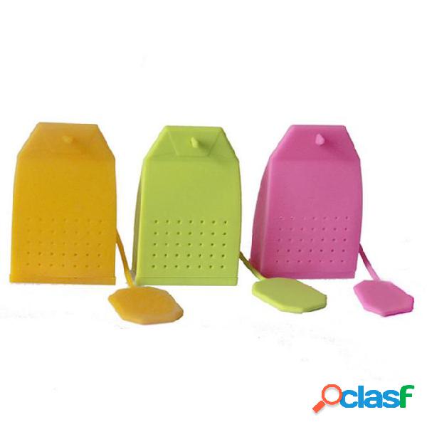 Random color 6.5x4.2cm 1 pcs new bag style silicone tea