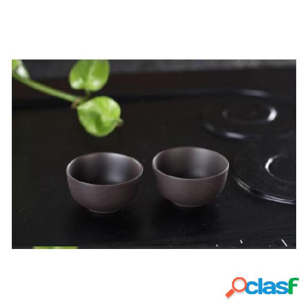 Raw ore 6 pcs purple clay cup set ceramic teacups 40ml