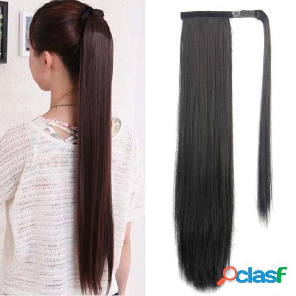 Rebeauty hair 24 inch long straight clip in hair ponytail