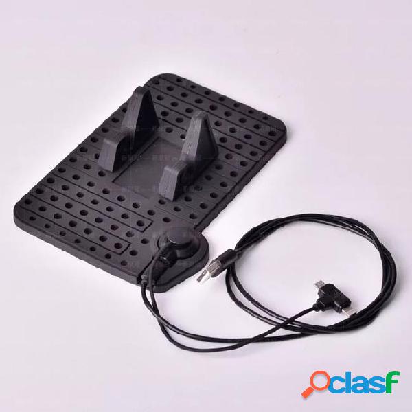 Rechargeable bracket car silicone anti-slip mat magnet