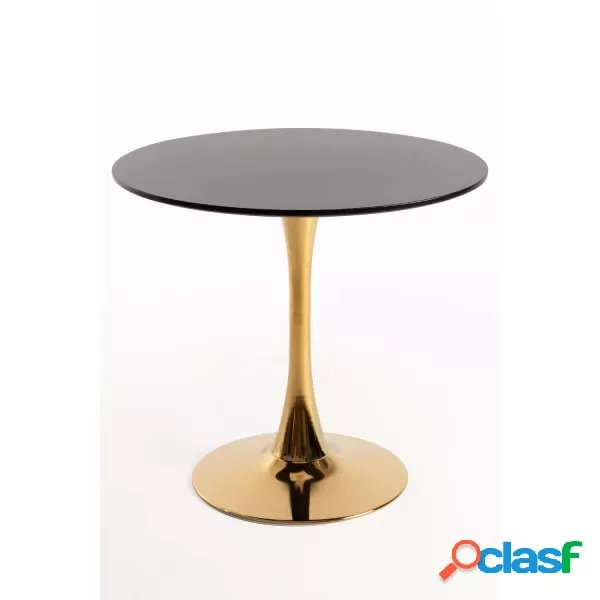 RegalosMiguel - Mesa Kolio 90 cm Golden - Negro