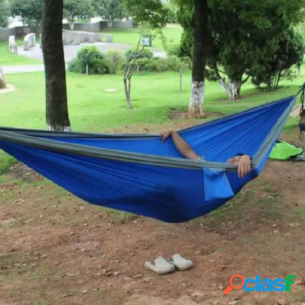 Relaxed indoor outdoor hanging hammock couple two people