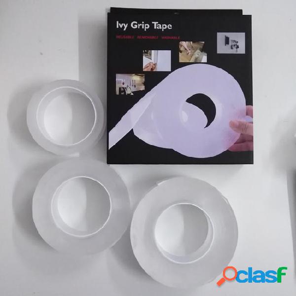 Removable tape transparent double sided tape washing pu nano