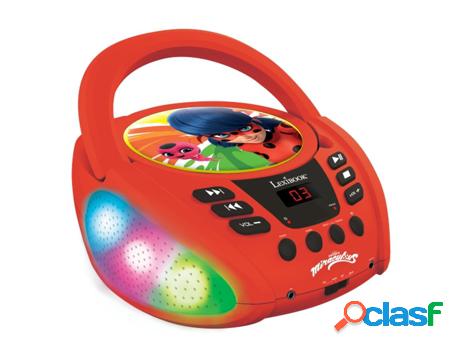 Reproductor de CD Bluetooth con luces y USB - Ladybug