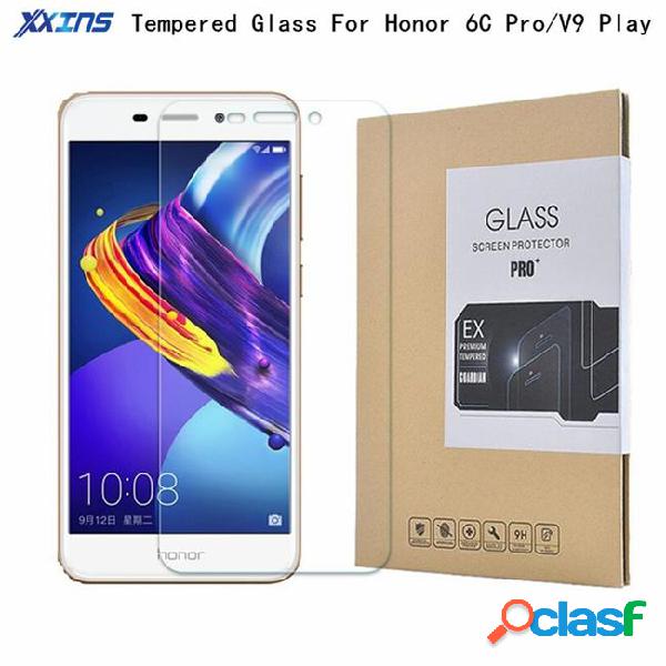 Retail packing tempered glass for huawei honor 6c pro screen