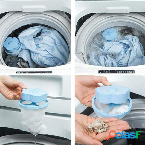 Reusable washing machine laundry filter bag floating lint