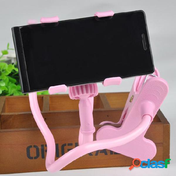 Rotatable universal smartphone clip holder stand lazy stents