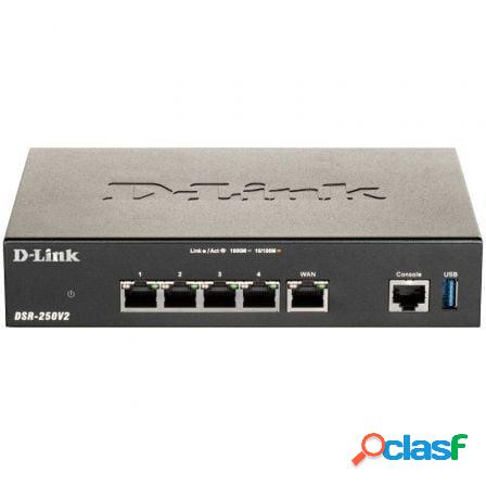 Router vpn d-link dsr-250v2/ 5 puertos gigabit