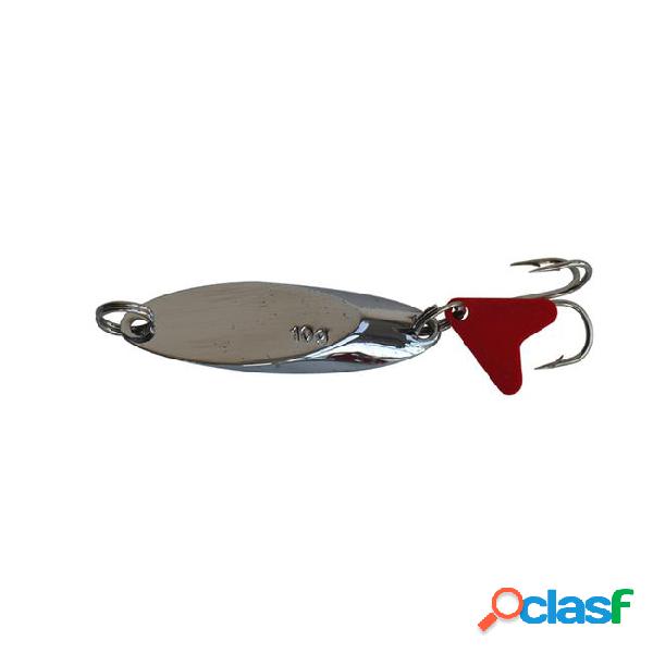 Sale 10pcs 10g metal blade spoon with treble stainless steel