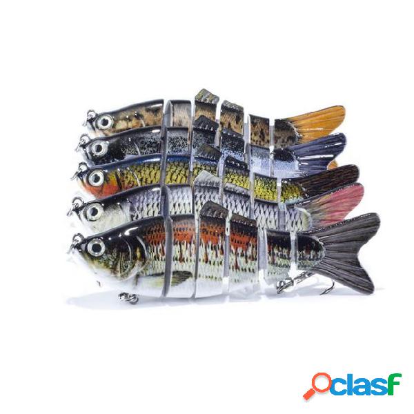 Sea fishing lures 6 section high carbon steel treble hook