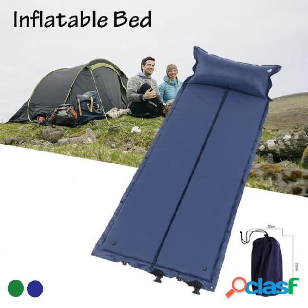 Self inflatable sleeping mat mattress with pillow