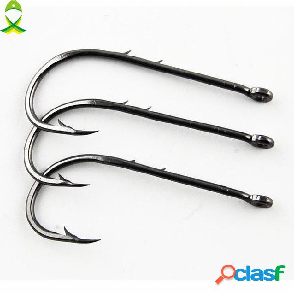 Set pointer jsm 100pcs 92247 high carbon steel fishing hooks