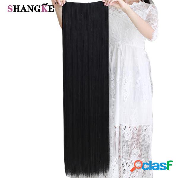 Shangke 80 cm long straight women clip in hair extensions