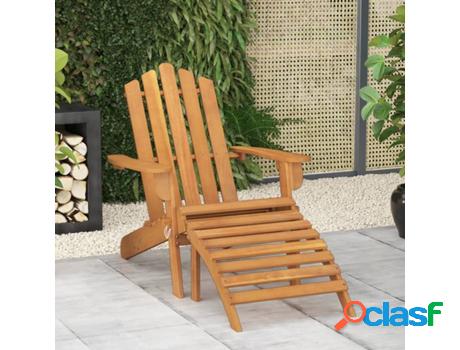 Silla De Jardín VIDAXL Pegable Adirondack Con Reposapiés