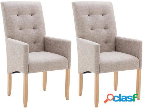 Silla VENTE UNIQUE Melisende (Beige - Tejido - 106 x 60 x 67