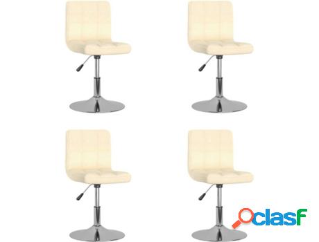 Silla de Comedor VIDAXL (Beige - Tela - 40 x 43 x 71 - 85.5